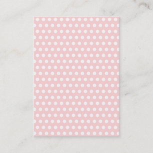 Carte De Visite Pois blancs sur rose pâle