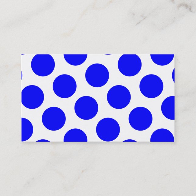 Carte De Visite Pois bleu (Devant)