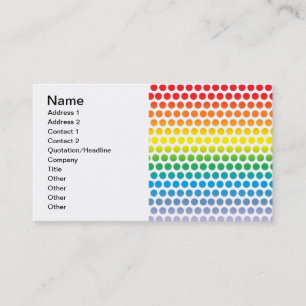 Carte De Visite Pois d'arc-en-ciel blanc
