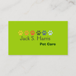 Carte De Visite Pois de pois vert Animaux de compagnie