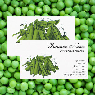 Carte De Visite Pois de sucre vintage, aliments, légumes sains