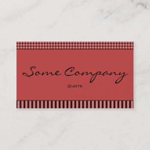 Carte De Visite Pois Et Bandes Simples (Fraises)