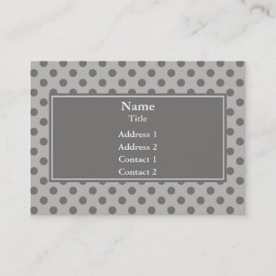Carte De Visite Pois gris