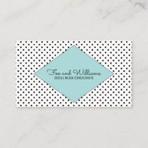 Carte de visite Pois moderne Turquoise
