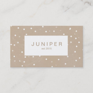 Carte De Visite Pois naturel beige moderne