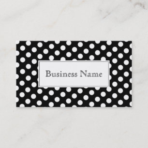 Carte de visite Pois noir et blanc