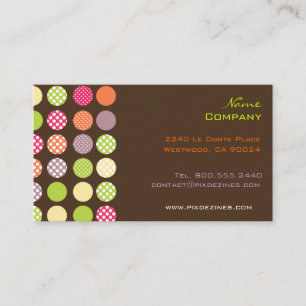 Carte De Visite Pois rétro / arrière - plan DO-IT-YOURSELF