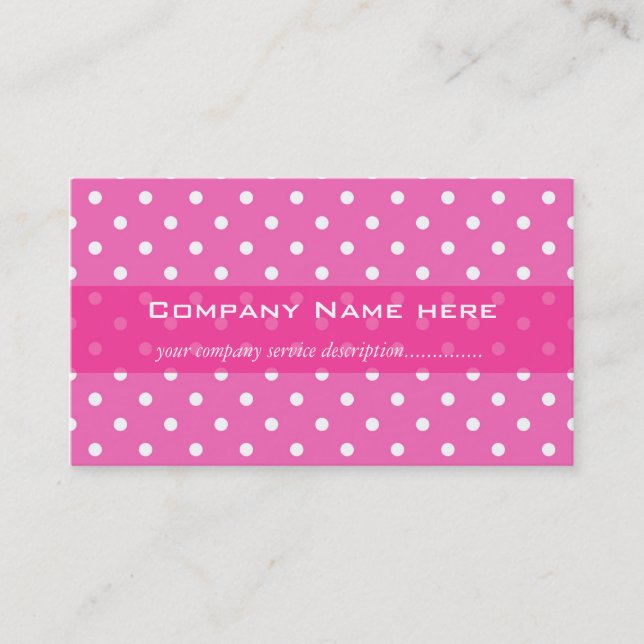 Carte de visite pois rose (Devant)