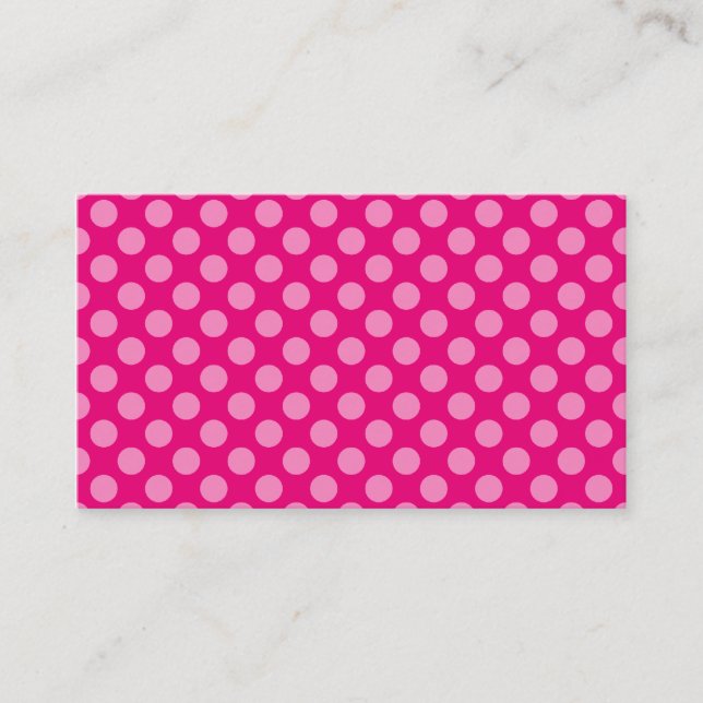 Carte De Visite Pois rose (Devant)