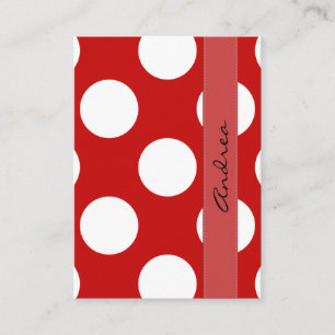 Carte De Visite Pois rouges, Motif à points polka, points, pointil