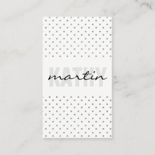 Carte De Visite Pois / Trendy Text Overlay / Grey
