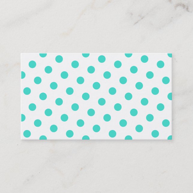 Carte De Visite Pois turquoise (Devant)