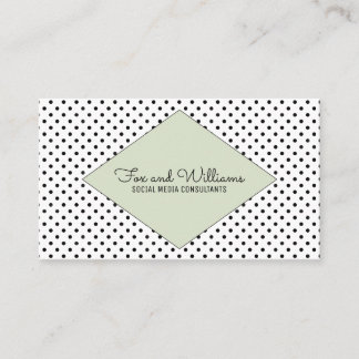 Carte de visite Pois vert moderne