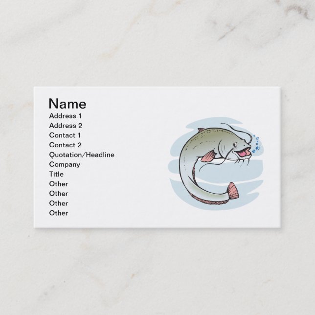 Carte De Visite Poisson-chat (Devant)