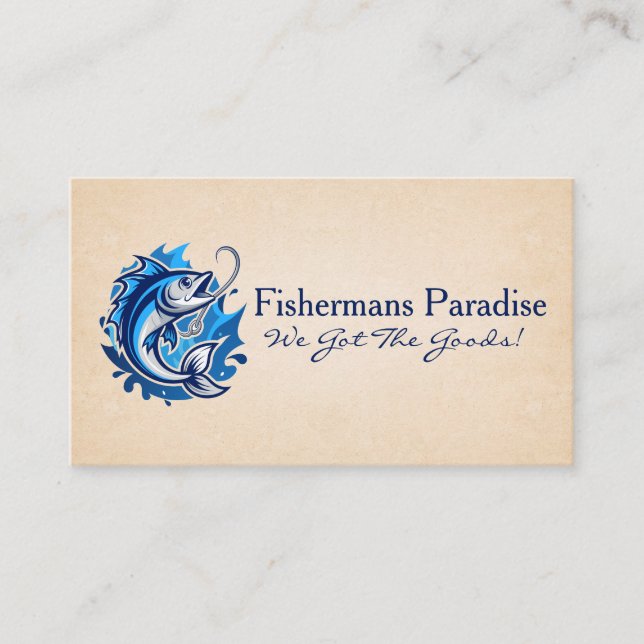 Carte De Visite Poisson et crochet dans l'eau | Marchandises sport (Devant)