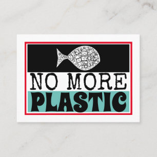 Carte De Visite Poisson plastique, Changement climatique Point de 