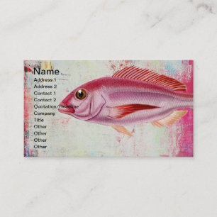 Carte De Visite Poisson rose
