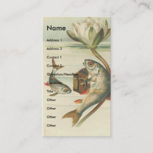 Carte De Visite Poisson Vintage
