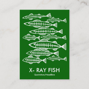 Carte De Visite POISSON X-RAY - Vert herbe profonde