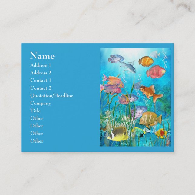 Carte De Visite Poissons (Devant)