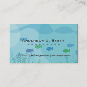 Carte De Visite Poissons, algues, sous l'eau