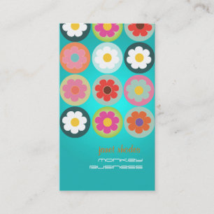 Carte De Visite Poissons Super, aqua fluorescent