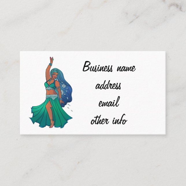 Carte De Visite Poissons Zodiac ventre Danseuse Art Astrologie Dée (Devant)