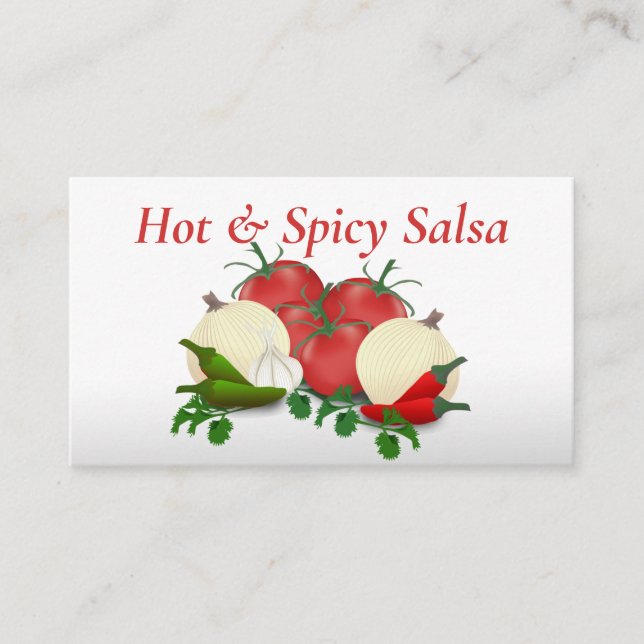 Carte De Visite Poivrons chauds de salsa (Devant)