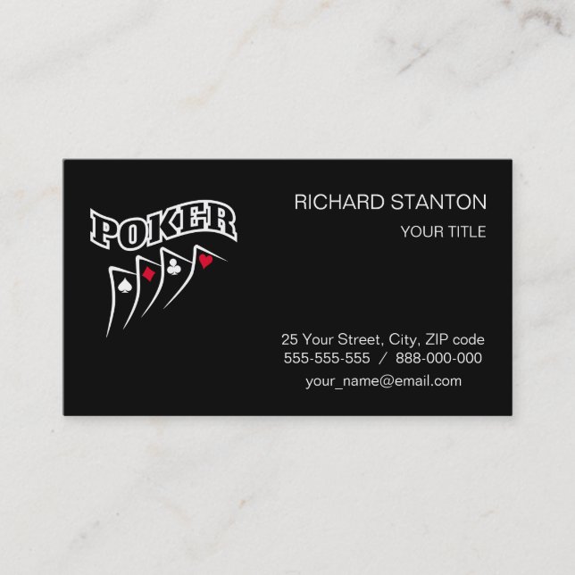 Carte De Visite Poker (Devant)