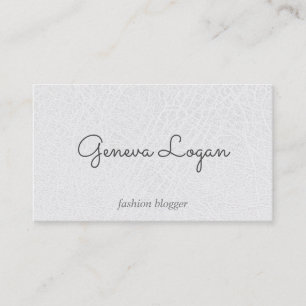 Carte De Visite Police Cursive   Faux cuir   Mode haute