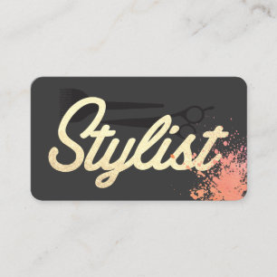 Carte De Visite Police Cursive Glamour Stylist Expressive