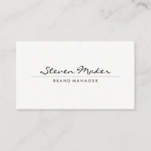 Carte De Visite Police Cursive Minimaliste