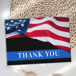 Carte De Visite Police Officier USA Drapeau Merci de l'application