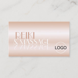 Carte De Visite Police Rose Gold Mirror avec logo de luxe