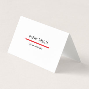 Carte De Visite Police Serif Classique Simple Professionnel Lin
