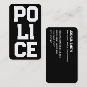 Carte De Visite 🚓 police verticale