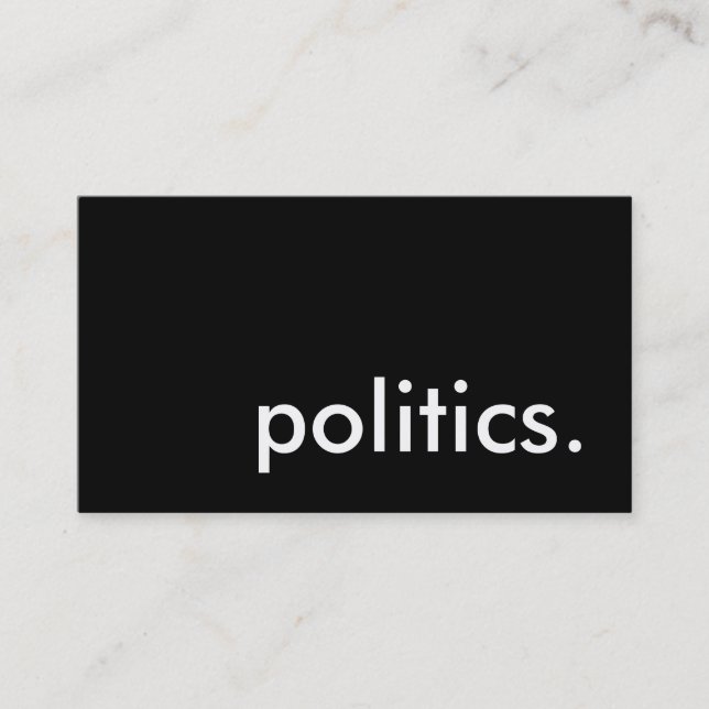 Carte De Visite politique. (Devant)