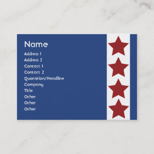 Carte De Visite Politique bleu - potelé