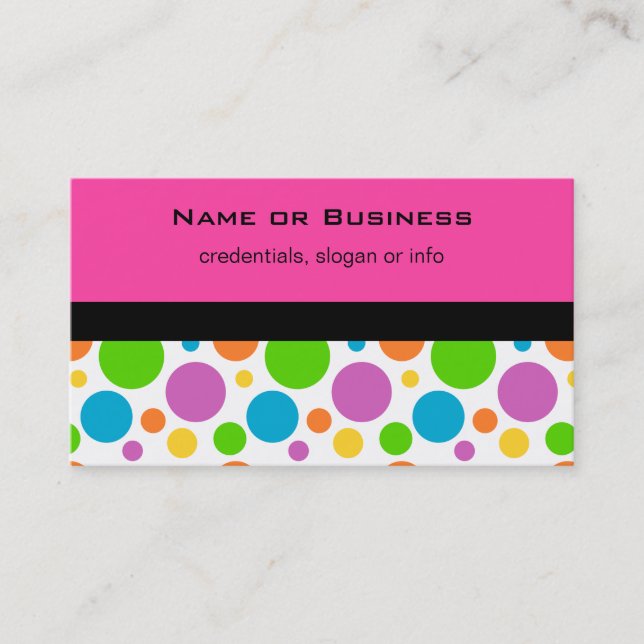 Carte De Visite Polka Dot Motif tendance (Devant)