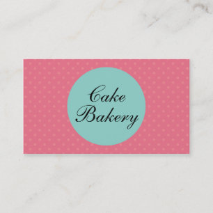 Carte De Visite Polka Dot Pink et Blue Pastel