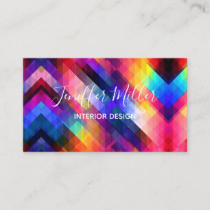 Carte De Visite Polygon abstrait motif coloré                 