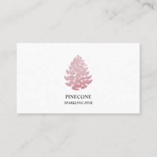 Carte De Visite Pomme de pin pailletée scintillante