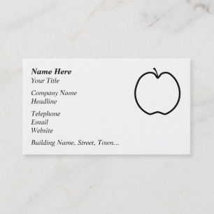 Carte De Visite Pomme noire et blanche.