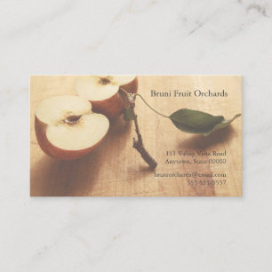Carte De Visite Pommes à moitié