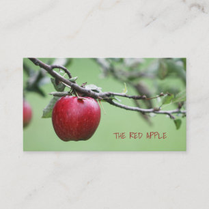 Carte De Visite Pommes de pommes rouges fraîches et bio