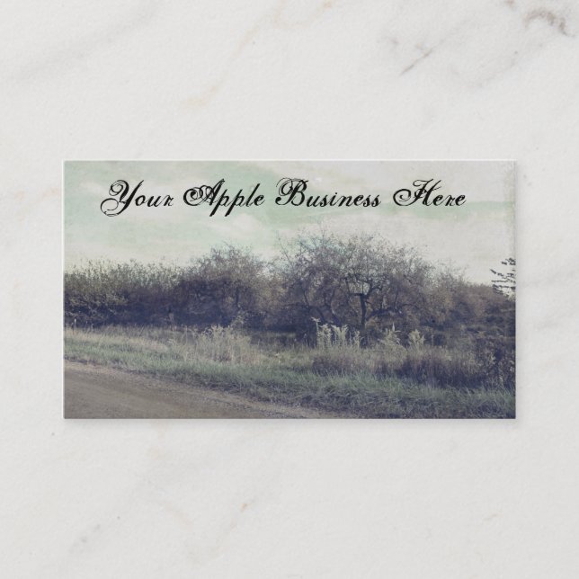 Carte De Visite Pommes de printemps rustiques rétro Arbres de bell (Devant)