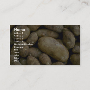 Carte De Visite Pommes de terre délicieuses