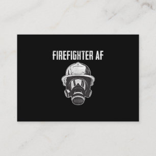 Carte De Visite Pompier AF Masque gaz Funny Firefighter