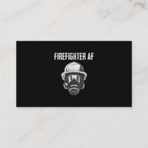 Carte De Visite Pompier AF Masque gaz Funny Firefighter