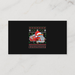 Carte De Visite Pompier Pompier Noël mignon garçon Santa Hat